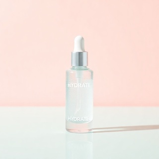 Hydrating serum bottle, amber glass