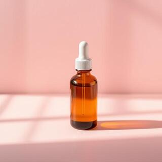 Amber glass serum bottle with dropper