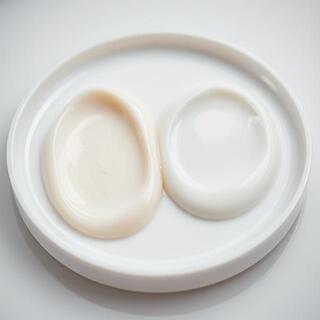 Cream and gel swatches close-up