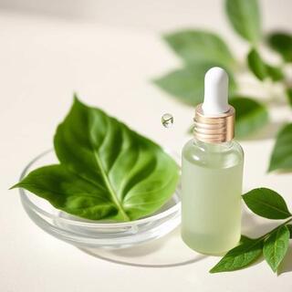 Centella asiatica leaf with dropper bottle