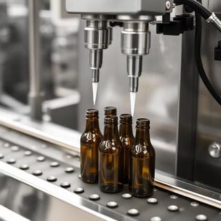 Cleanroom filling and sealing line